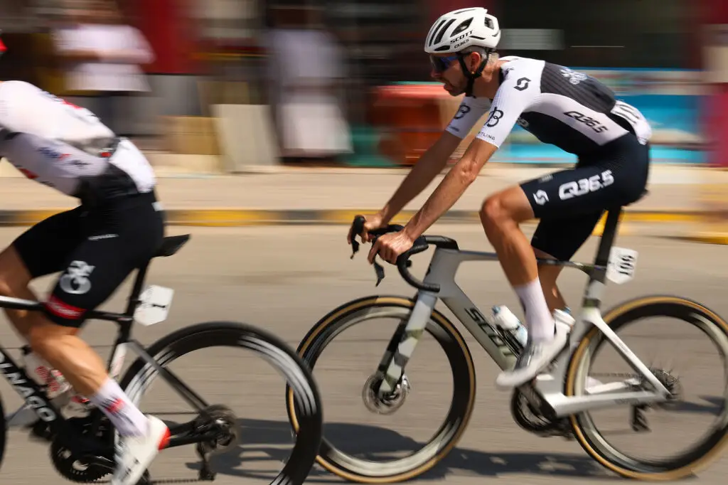 Damien Howson climbs Eastern Mountain to claim third place in the Tour of Oman.